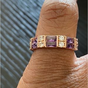 BEAUTIFUL RING: Dark Amethyst Cubic Zirconia Ring - Sz 5